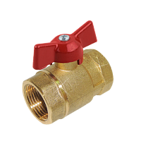 картинка Кран шаровой 1/2" (DN15) вн/вн ручка-бабочка, Цветлит от магазина Сантехника "АПТУС Торг"