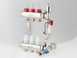 картинка Коллекторная группа AVE136, 3 вых. AV Engineering от магазина Сантехника "АПТУС Торг"